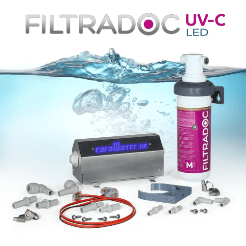 PROTECT + UVC-2-VA jusqu'à 8 litres par minute. 12V / 24V Avec unité de préfiltration FILTRADOC M - Light 