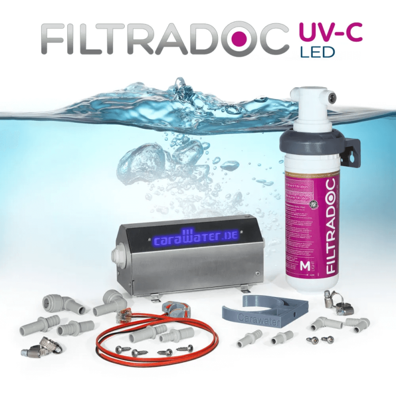 PROTECT + UVC-2-VA jusqu'à 8 litres par minute. 12V / 24V Avec unité de préfiltration FILTRADOC M - Light