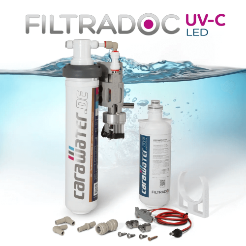 PROTECT + UVC-6-KHK jusqu'à 15 litres par minute 12V / 24V. Avec Filtradoc L - Kit complet unité de préfiltration 
