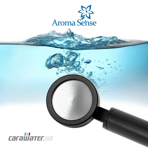 Pommeau de douche Aroma Sense BLACK avec eau enrichie en vitamine C
